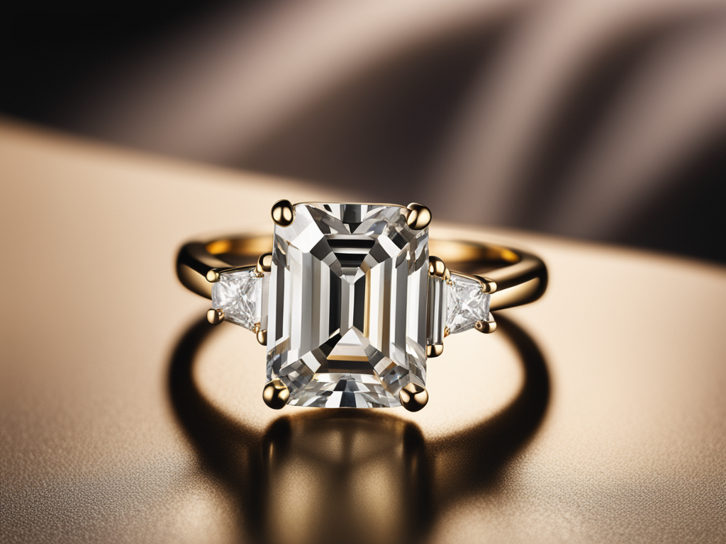 The Allure Of Classic 14K Gold Rings With Emerald Cut Moissanite Diamonds