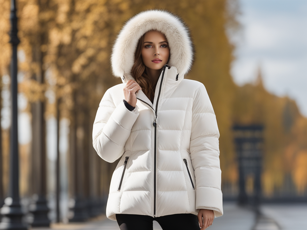 ✨ Winter’s Fierce Beauty: The Natural Raccoon Fur White Goose Down Jacket Women Are Obsessed With ✨