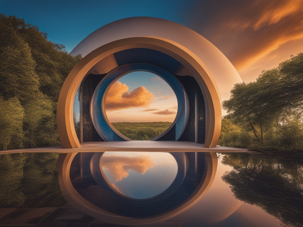 🎨 The Indigo Architect: A Sky Between Two Worlds